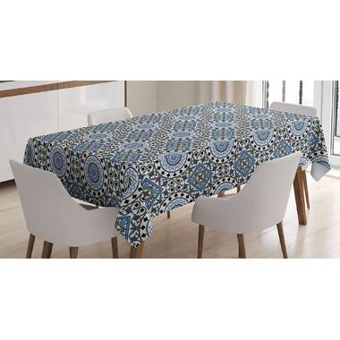 East Urban Home Ambesonne Floral Round Tablecloth, Classical 